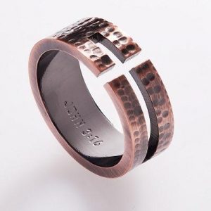 Herenring - Cutout Cross - size 11 (21 mm)