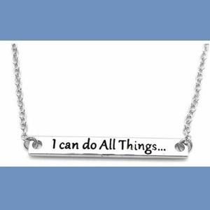 Ketting - I can do all things- zilverkleurig
