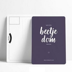 Kaart - Was een beetje dom