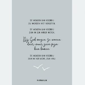 Enkele kaart - De mensen van voorbij