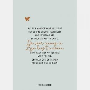 Enkele kaart - Als een vlinder