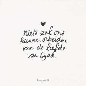 Kaart – Niets zal ons kunnen scheiden van de liefde van God