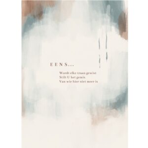 Kaart - Eens wordt elke traan gewist