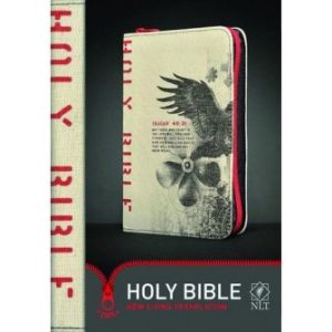 NLT Zips Bible Canvas Cover With Red Zipper