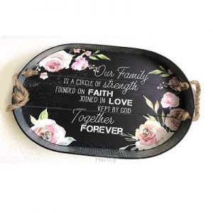 Dienblad ovaal - Our family is a circle of strength...