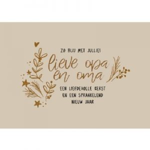 Enkele kaart met envelop -  Lieve opa en oma