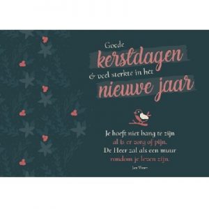 Enkele kaart met envelop -  Goede kerstdagen en veel sterkte in het nieuwe jaar