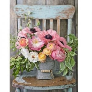 Schilderen op nummer: Bloemen op stoel 40 x 50