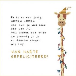 Enkele kaart met envelop - Van Harte Gefeliciteerd - Er is er een jarig...