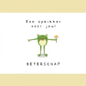 Enkele kaart met envelop - Een opkikker voor jou. Beterschap