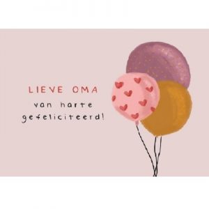Enkele kaart met envelop - Lieve oma