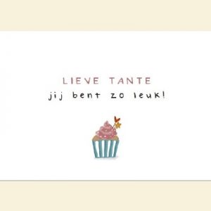 Enkele kaart met envelop - Lieve tante