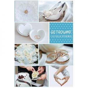 Wenskaart - Getrouwd Gefeliciteerd