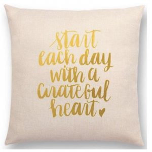 Sierkussen - Start each day with a grateful heart