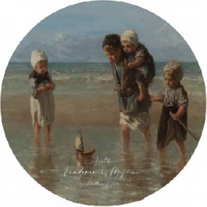 Muurcirkel 'Kinderen der zee' - 30 cm