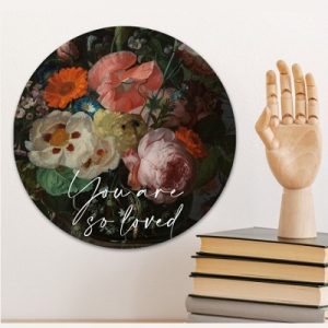 Muurcirkel 'You are so loved' - 60 cm