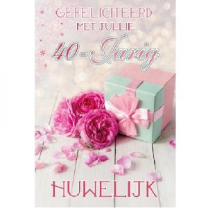 Wenskaart - 40 jaar getrouwd