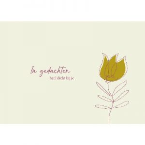 Enkele kaart - In gedachten heel dicht bij je