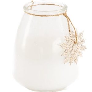 Windlicht glas Ø13x15 met ster