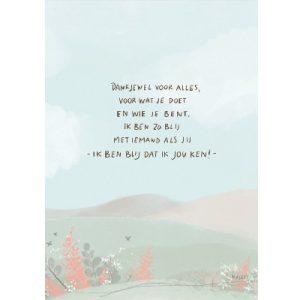 Enkele kaart - Dankjewel voor alles