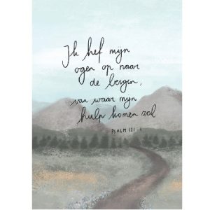 Enkele kaart - Ik hef mijn op naar de bergen