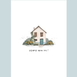 Enkele kaart - Gelukkig nieuw huis!