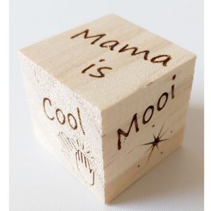 Houten kubus - mama