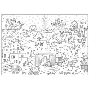 Super grote kerstkleurplaat