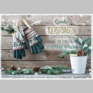 Map Prentbriefkaart - Goede Kerstdagen en een Voorspoedig Nieuwjaar