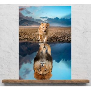 Plexiglas A3 - ‘Welpje & Leeuw’