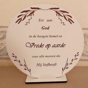Cirkel op voet - Eer aan God... 10 cm