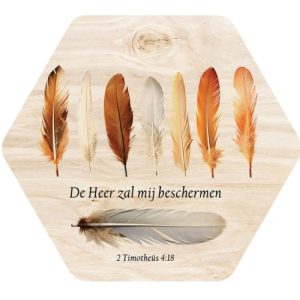 Honingraatbord - De Heer zal mij beschermen - 50 cm