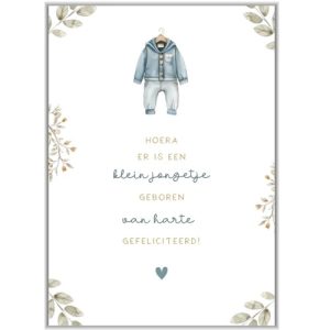Wenskaart - geboorte zoon