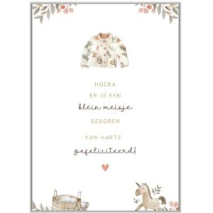 Wenskaart - Geboorte dochter