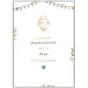 Wenskaart - Doop zoon