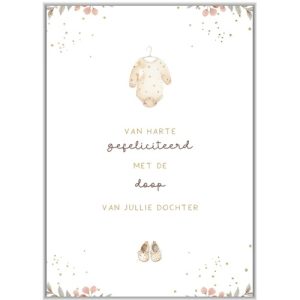 Wenskaart - Doop dochter