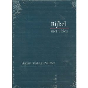 Bijbel met uitleg donkerblauw, harde band - klein