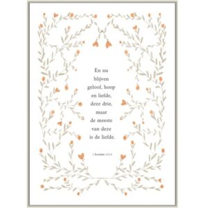 Enkele kaart - En nu blijven geloof, hoop en liefde,