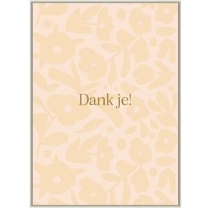 Enkele kaart - Dank je!