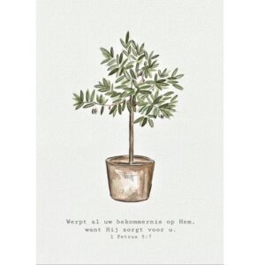 A5 Poster - Werpt al uw bekommernis