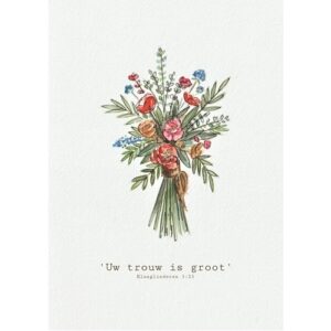 Enkele kaart - Uw trouw is groot