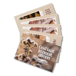 Tekstkaartjes - God laat je nooit alleen - in doosje