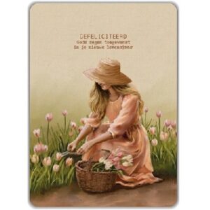 Enkele kaart - Gefeliciteerd Gods zegen toegewenst