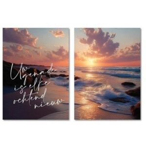 Wandbord A3 - Uw genade is elke ochtend nieuw - tweeluik