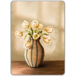 Enkele kaart - Vaas tulpen (blanco)