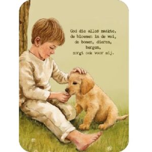 Kaartje A7 - God die alles maakte (jongetje)