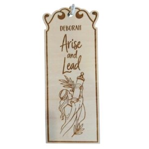 Boekenlegger hout vrouwen uit de Bijbel - Deborah