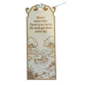 Boekenlegger hout Winnie de Pooh - Rivers know this