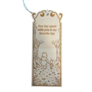 Boekenlegger hout Winnie de Pooh - Any day spent