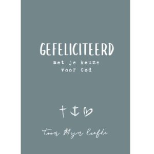 Enkele kaart - Gefeliciteerd met je keuze